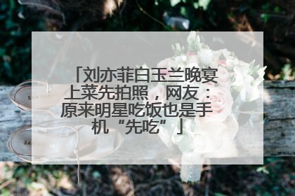 刘亦菲白玉兰晚宴上菜先拍照，网友：原来明星吃饭也是手机“先吃”