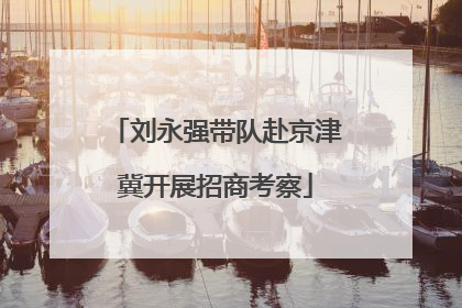 刘永强带队赴京津冀开展招商考察
