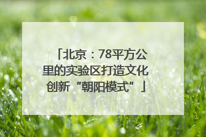 北京：78平方公里的实验区打造文化创新“朝阳模式”