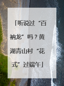 听说过“百衲龙”吗？黄湖青山村“花式”过端午