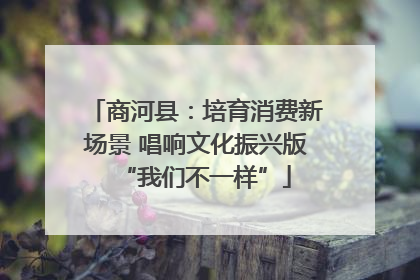 商河县：培育消费新场景 唱响文化振兴版“我们不一样”