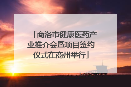 商洛市健康医药产业推介会暨项目签约仪式在商州举行