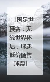 国足世预赛：无缘世界杯后，球迷低价抛售球票