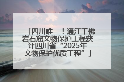 四川唯一！通江千佛岩石窟文物保护工程获评四川省“2025年文物保护优质工程”