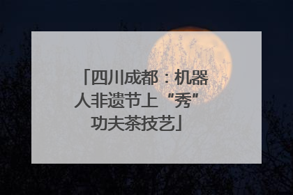 四川成都：机器人非遗节上“秀”功夫茶技艺
