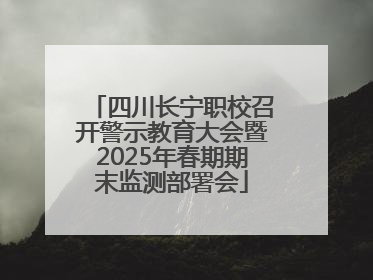 四川长宁职校召开警示教育大会暨2025年春期期末监测部署会