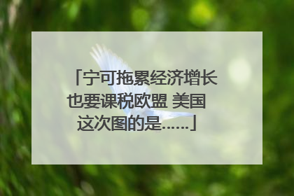 宁可拖累经济增长也要课税欧盟 美国这次图的是……