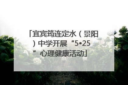 宜宾筠连定水（景阳）中学开展“5•25”心理健康活动