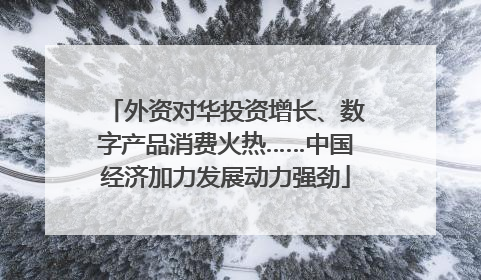 外资对华投资增长、数字产品消费火热……中国经济加力发展动力强劲