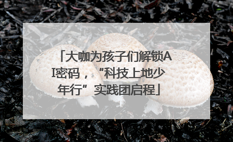 大咖为孩子们解锁AI密码，“科技上地少年行”实践团启程