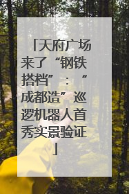 天府广场来了“钢铁搭档”：“成都造”巡逻机器人首秀实景验证