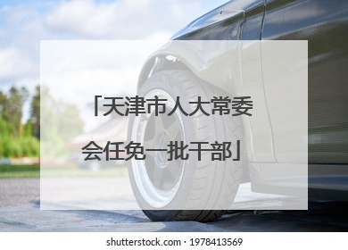 天津市人大常委会任免一批干部