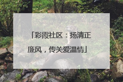 彩霞社区：扬清正廉风，传关爱温情