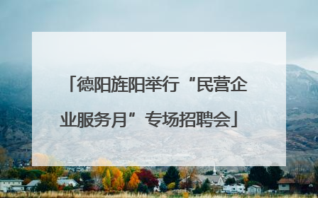 德阳旌阳举行“民营企业服务月”专场招聘会