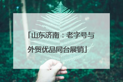 山东济南：老字号与外贸优品同台展销