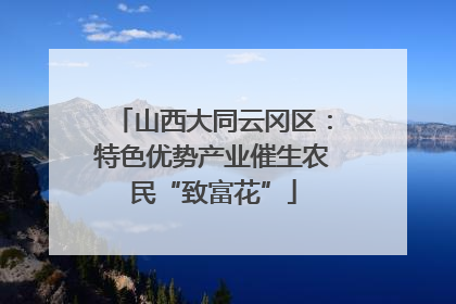 山西大同云冈区：特色优势产业催生农民“致富花”