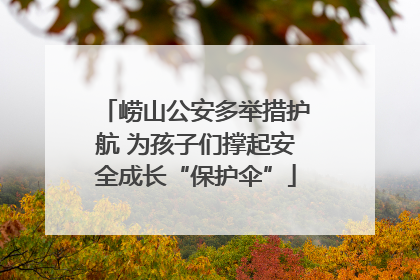 崂山公安多举措护航 为孩子们撑起安全成长“保护伞”