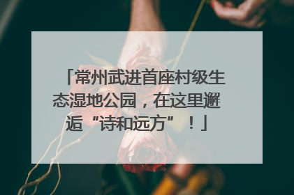 常州武进首座村级生态湿地公园，在这里邂逅“诗和远方”！