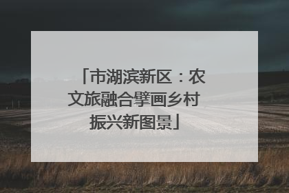 市湖滨新区：农文旅融合擘画乡村振兴新图景