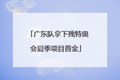 广东队拿下残特奥会夏季项目首金