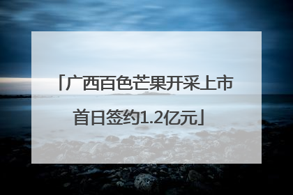 广西百色芒果开采上市 首日签约1.2亿元