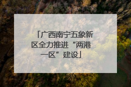 广西南宁五象新区全力推进“两港一区”建设