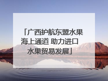 广西护航东盟水果海上通道 助力进口水果贸易发展