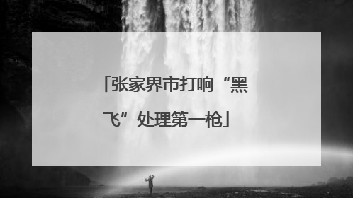 张家界市打响“黑飞”处理第一枪