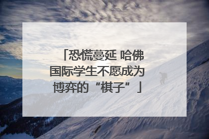 恐慌蔓延 哈佛国际学生不愿成为博弈的“棋子”