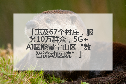 惠及67个村庄，服务10万群众，5G+AI赋能景宁山区“数智流动医院”