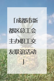 成都市新都区总工会主办职工交友联谊活动