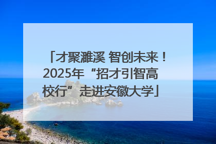 才聚濉溪 智创未来！2025年“招才引智高校行”走进安徽大学