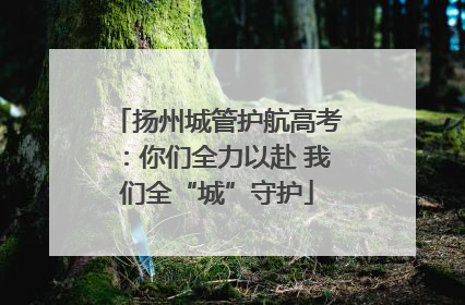 扬州城管护航高考：你们全力以赴 我们全“城”守护