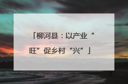 柳河县：以产业“旺”促乡村“兴”