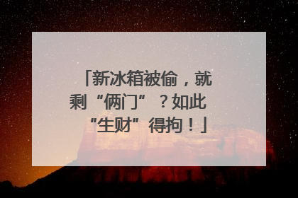 新冰箱被偷，就剩“俩门”？如此“生财”得拘！