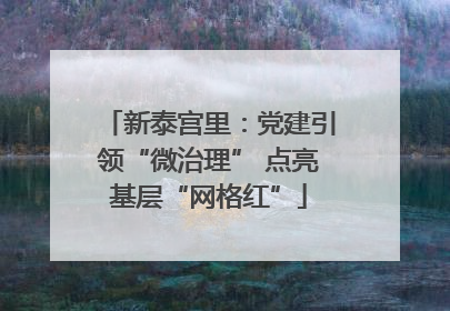新泰宫里：党建引领“微治理” 点亮基层“网格红”