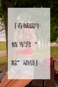 春城端午情 军营“粽”动员