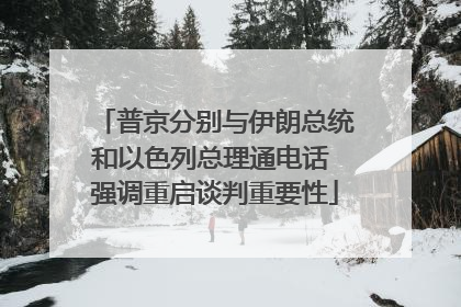 普京分别与伊朗总统和以色列总理通电话 强调重启谈判重要性