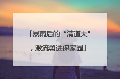 暴雨后的“清道夫”，激流勇进保家园