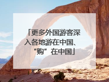 更多外国游客深入各地游在中国、“购”在中国