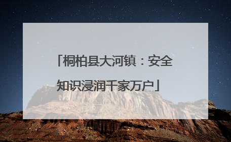 桐柏县大河镇：安全知识浸润千家万户
