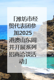 潍坊市经贸代表团参加2025港澳山东周并开展系列招商洽谈活动