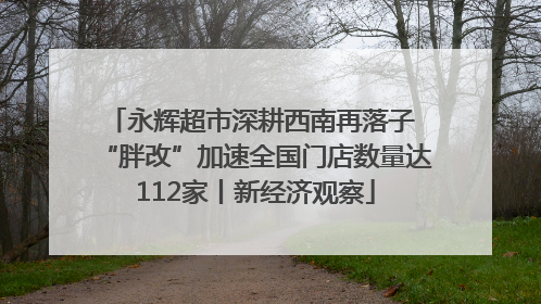 永辉超市深耕西南再落子 “胖改”加速全国门店数量达112家丨新经济观察