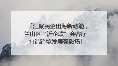 汇聚民企出海新动能，兰山区“沂企联”会客厅打造跨境发展强磁场