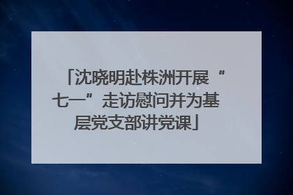 沈晓明赴株洲开展“七一”走访慰问并为基层党支部讲党课