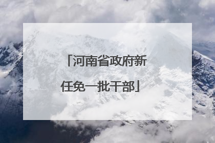 河南省政府新任免一批干部