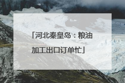 河北秦皇岛：粮油加工出口订单忙