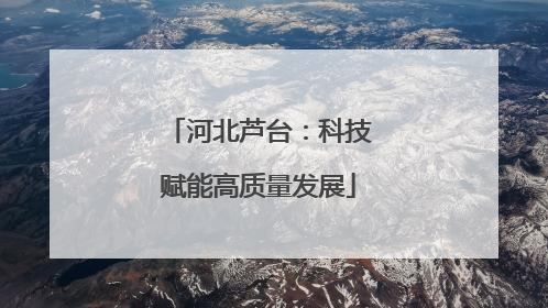 河北芦台：科技赋能高质量发展