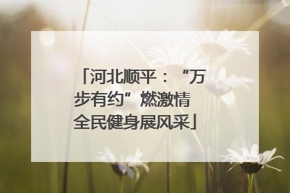 河北顺平：“万步有约”燃激情 全民健身展风采