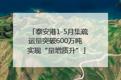泰安港1-5月集疏运量突破600万吨 实现“量增质升”
